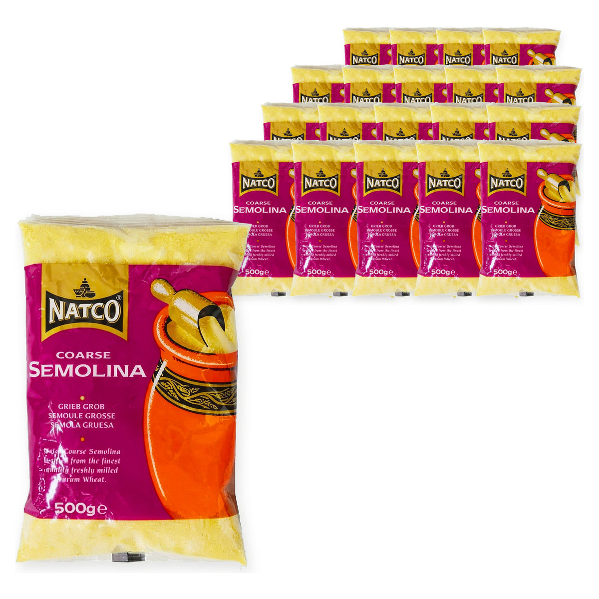 Natco Semolina Coarse 500G (Case of 20) – case pack
