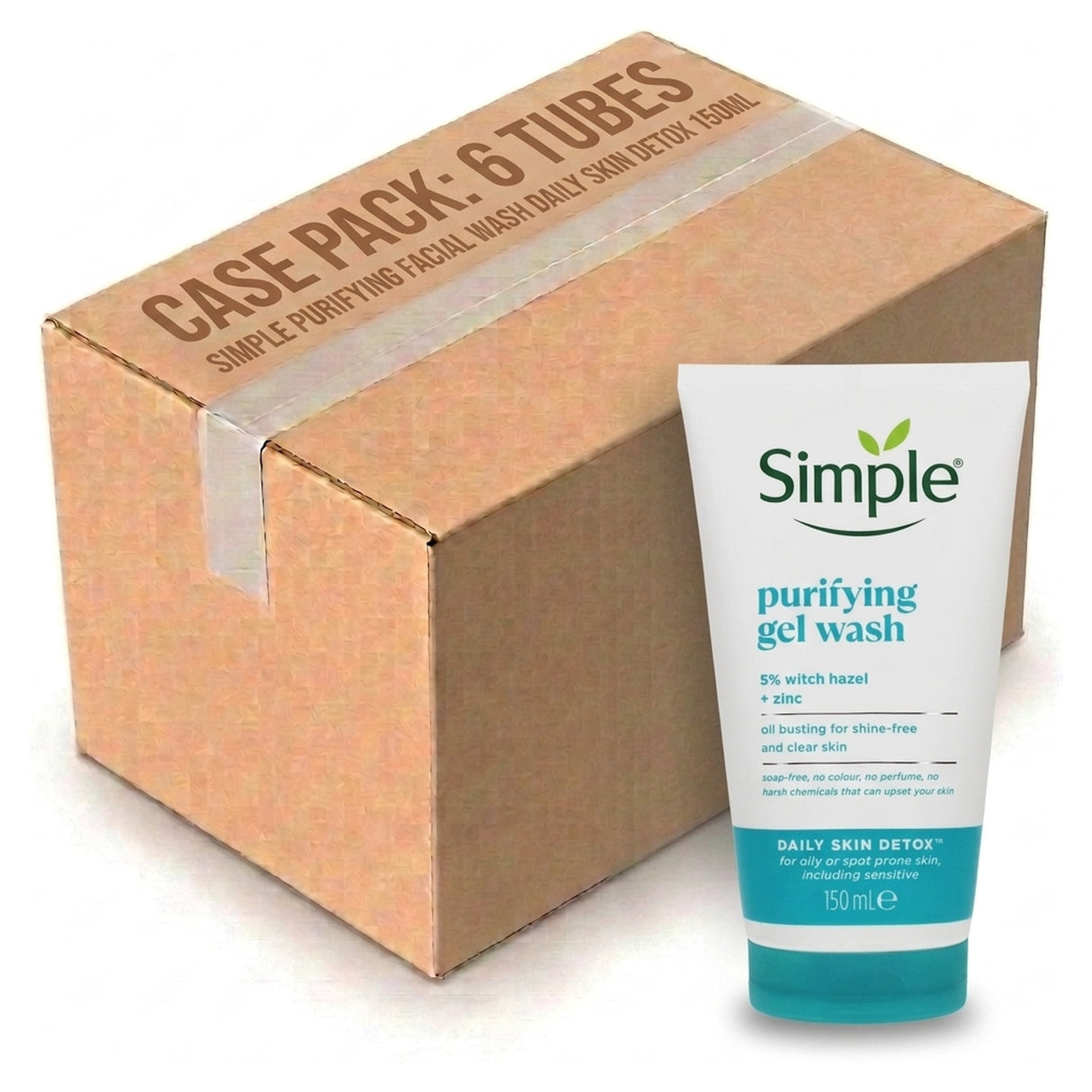 Simple Purifying Facial Wash Daily Skin Detox 150ML (Case of 6)