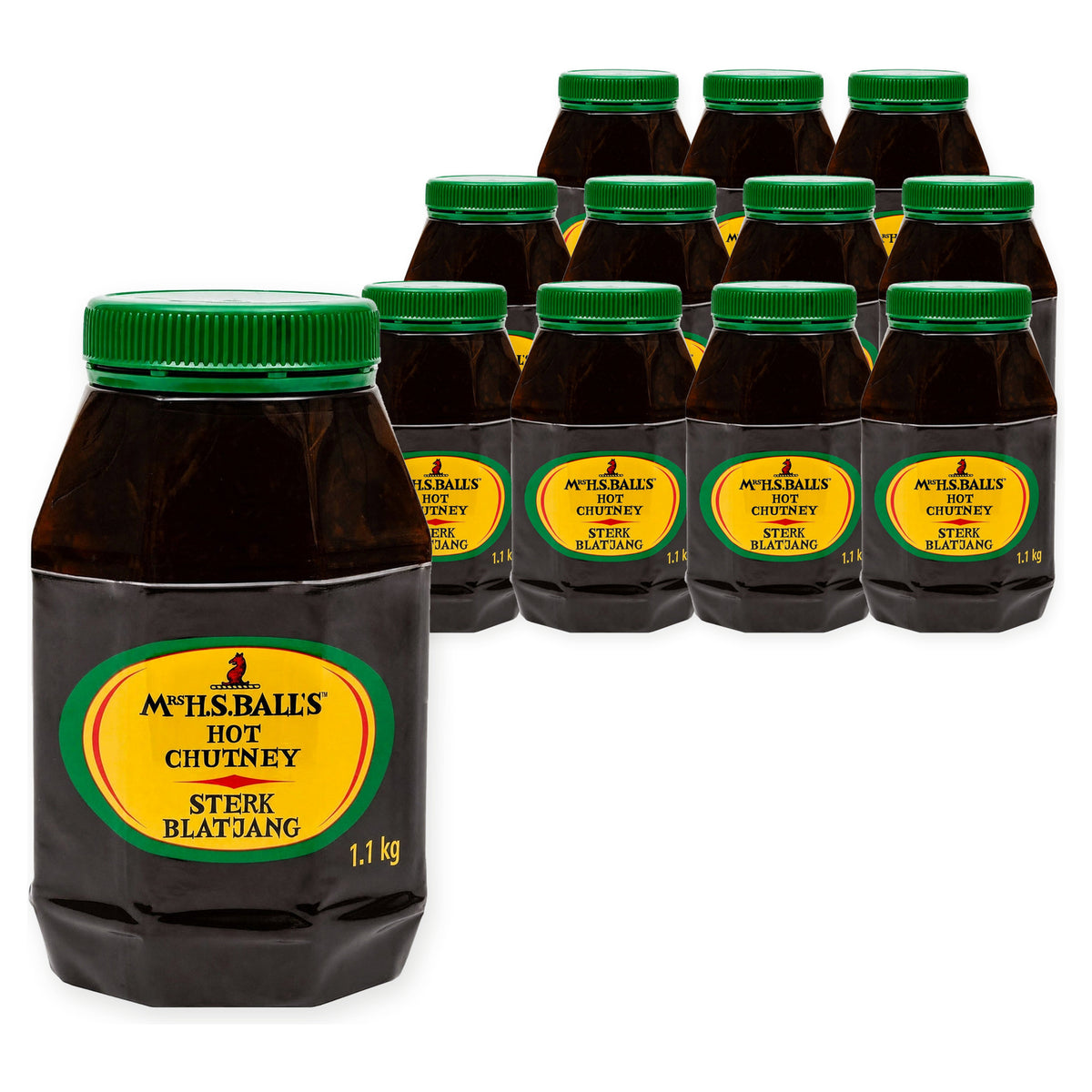 Mrs Balls Chutney - Hot (Pet) 1.1KG (Case of 12) – case pack