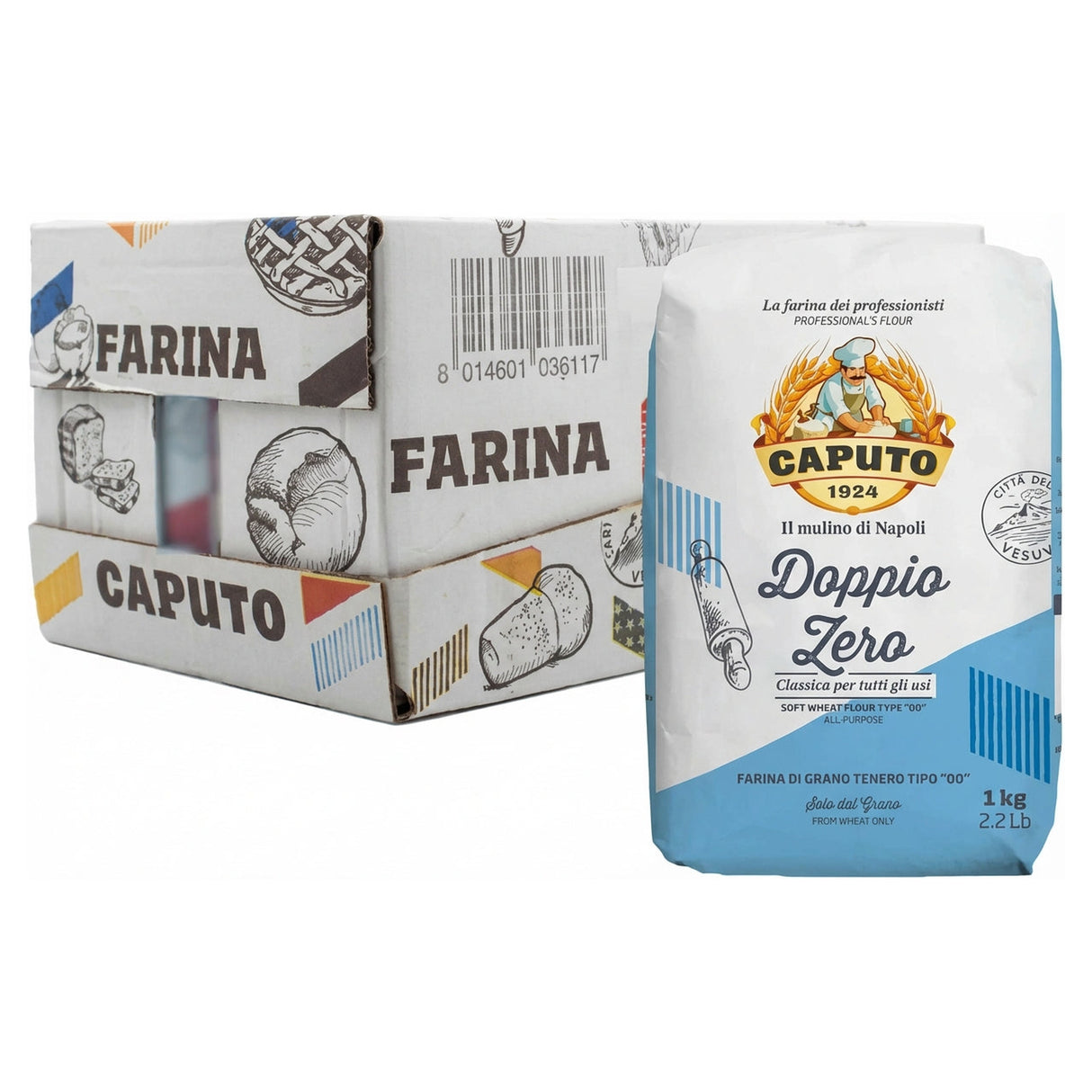 Caputo Doppio Zero "00" Flour Blue 1KG (Case of 10)