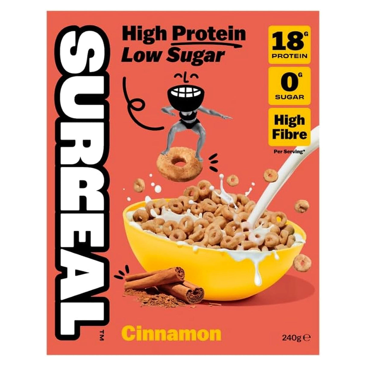 Surreal High Protein Low Sugar HOOPS Cinnamon 240G