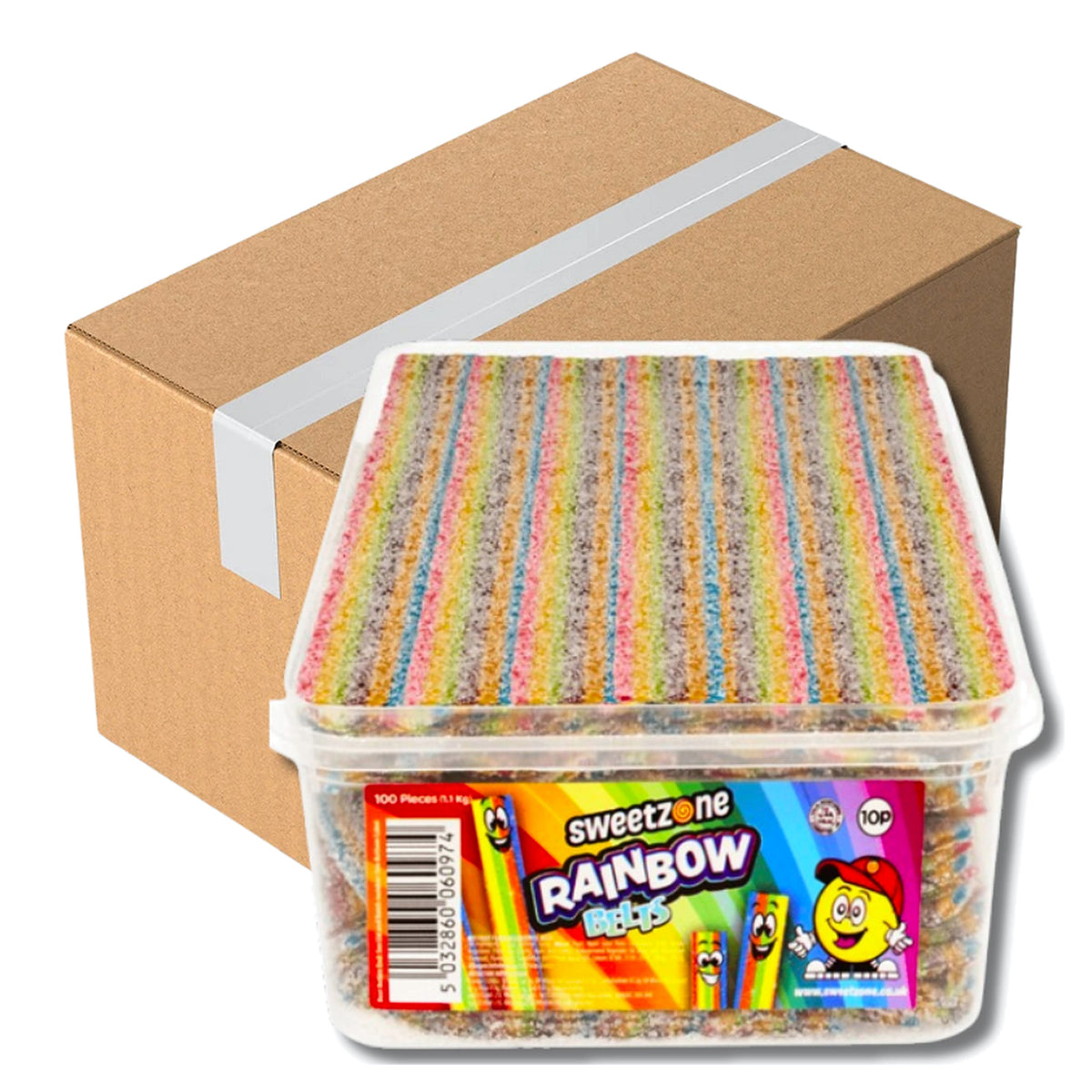 Sweetzone Rainbow Belts 1.1KG (Case of 8)