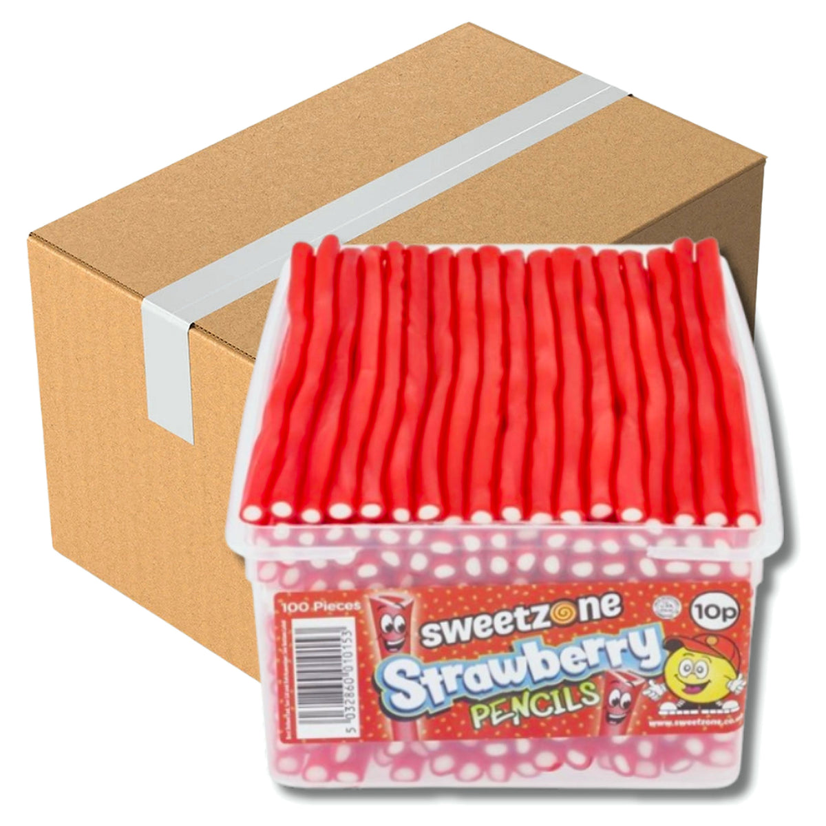 Sweetzone Strawberry Pencils 1.1KG (Case of 8)