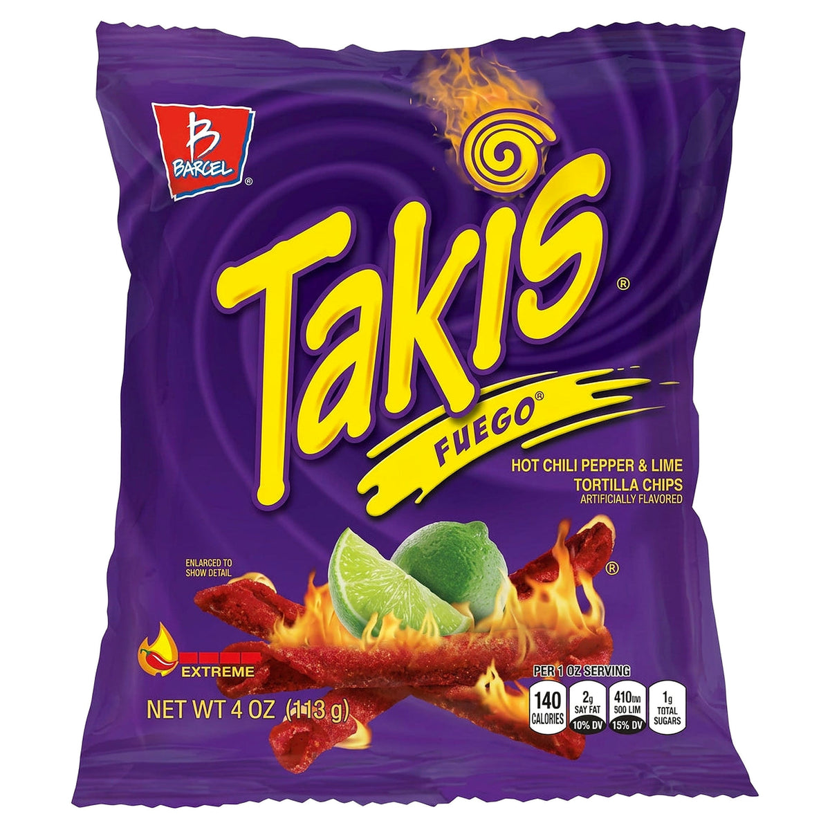 Takis Fuego Rolled Tortilla Corn Chips 113G (4oz)