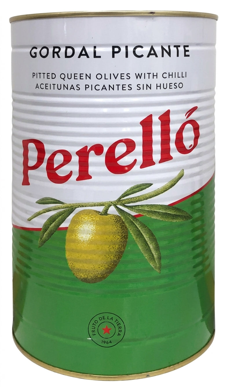 Perello Gordal Pitted Picante Olives 2KG **Dented**