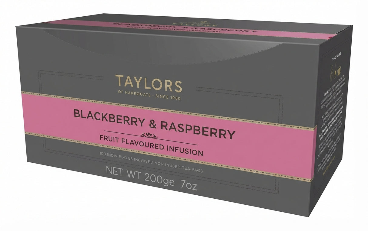 Taylors Of Harrogate Blackberry & Raspberry Wrapped Tea Bags 100s (200G)