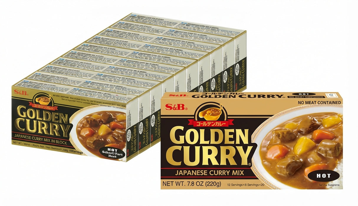 S&B Golden Curry Hot 220G (Case of 20)