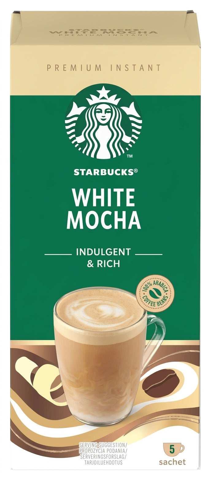 Starbucks Premium Instant Coffee White Chocolate Mocha Sachets (5x24G)