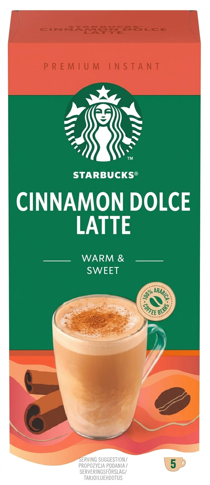 Starbucks Premium Instant Cinnamon Dolce Latte Sachets (5x23.5G)