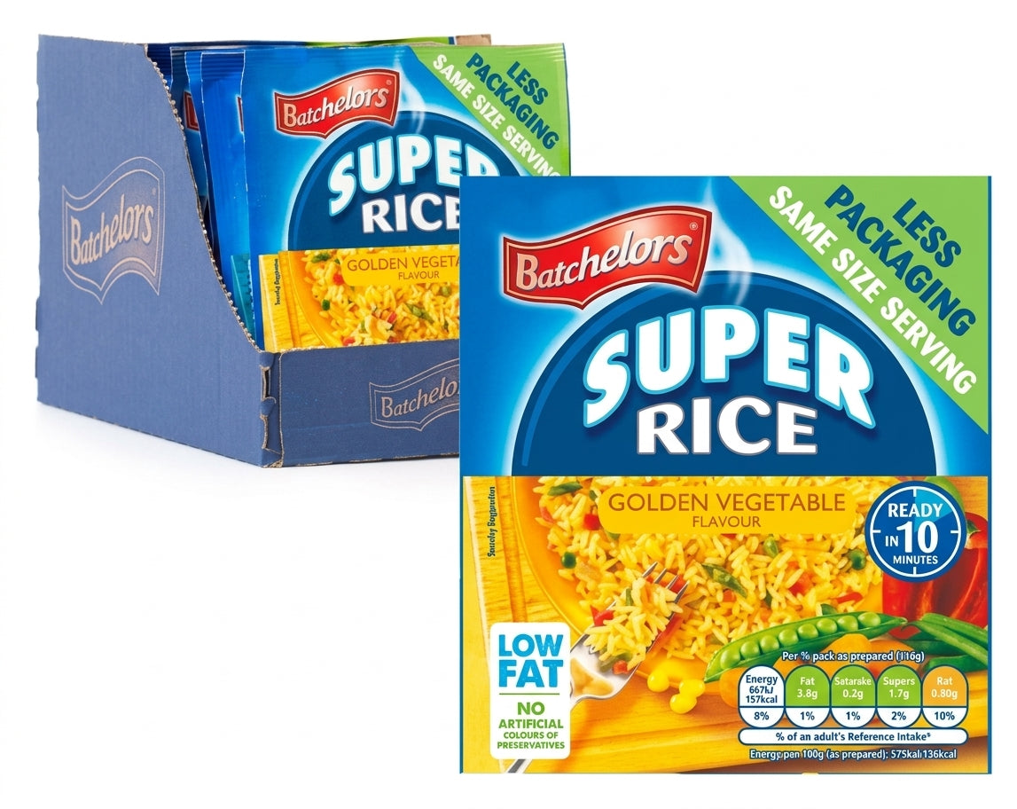 Batchelors Super Rice Golden Vegetable Flavour 90G (Case of 11)