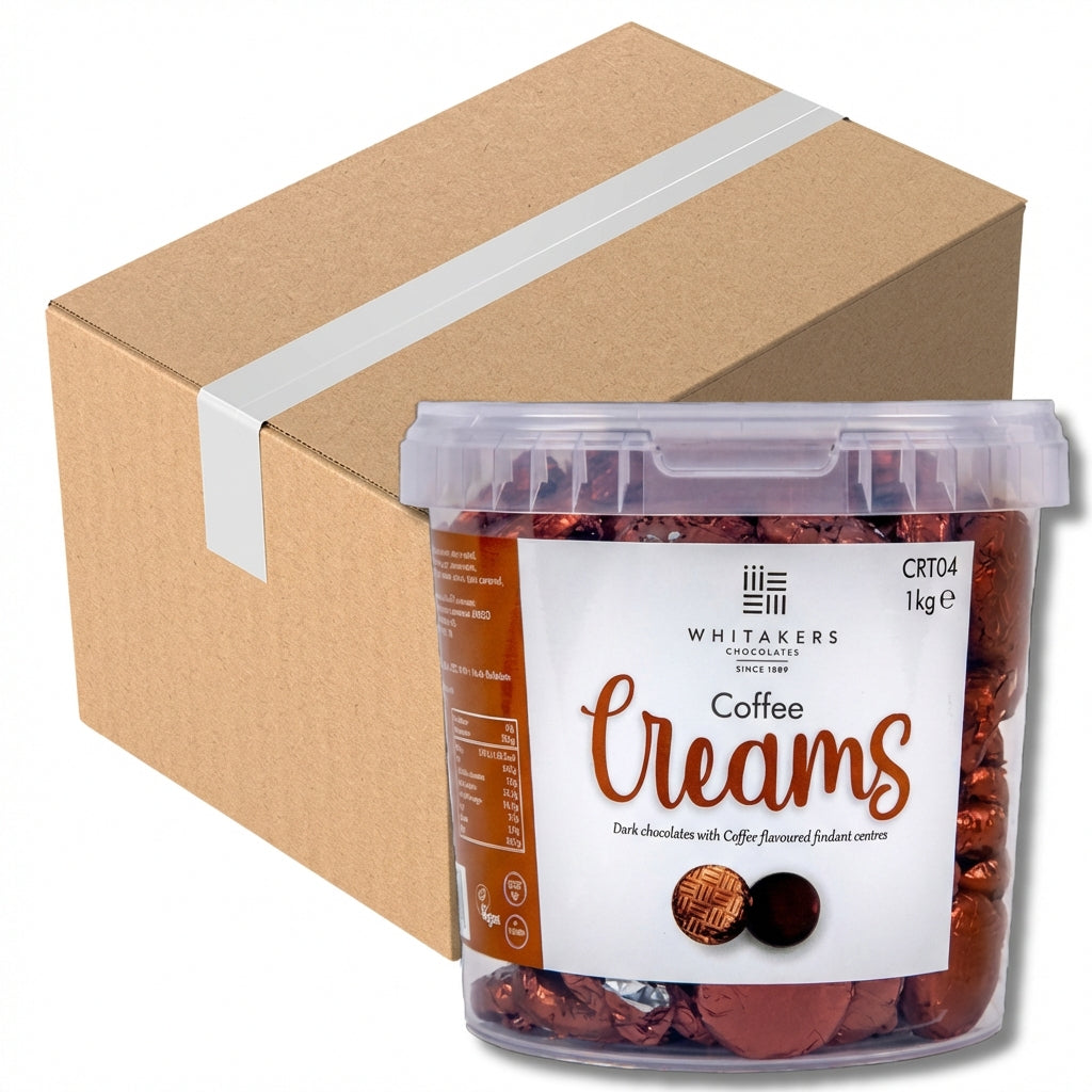 Whitakers Fondant Dark Chocolate Coffee Creams 1KG (Case of 6)