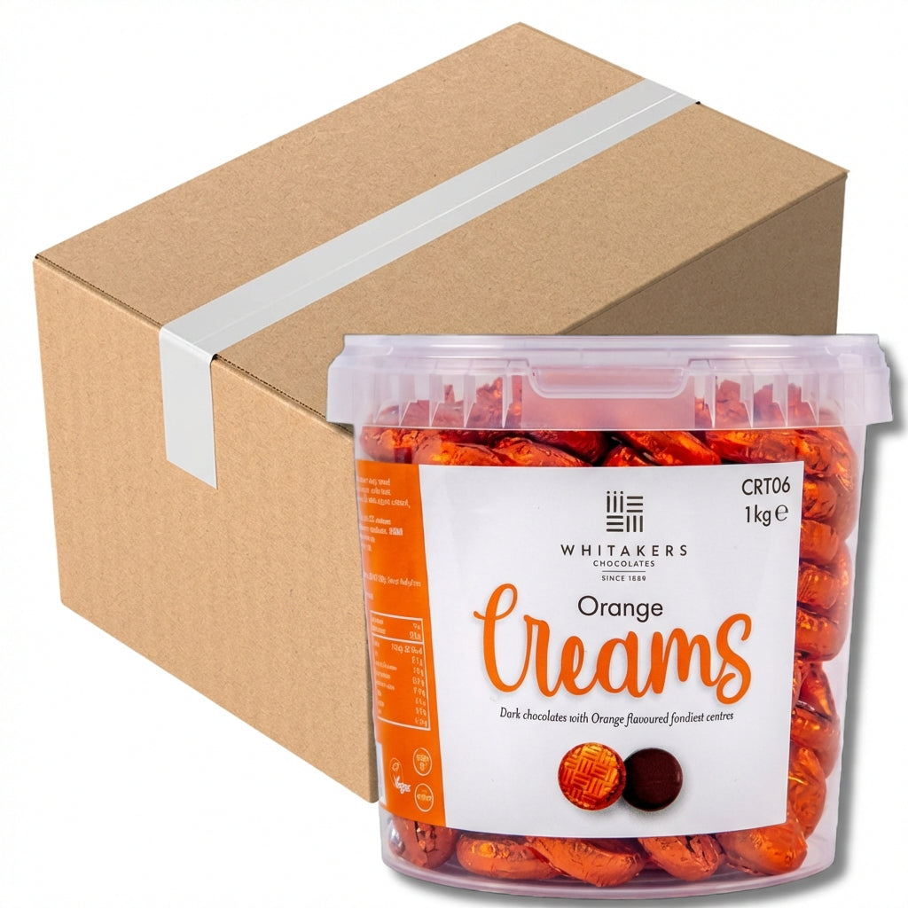 Whitakers Dark Chocolate Orange Fondant Creams 1KG (Case of 6)