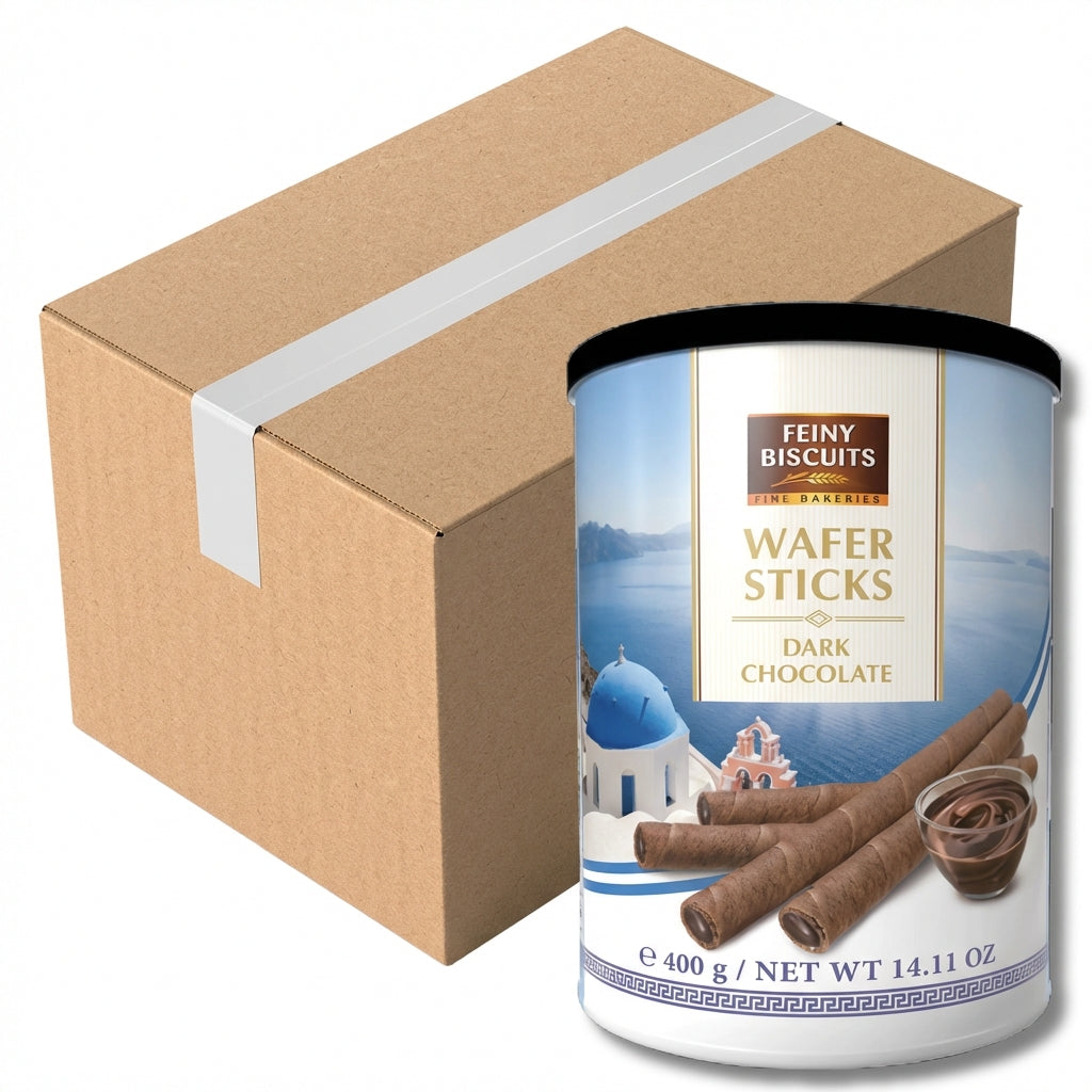Feiny Biscuits Wafer Rolls With Dark Chocolate Cream 400G (Case of 12)