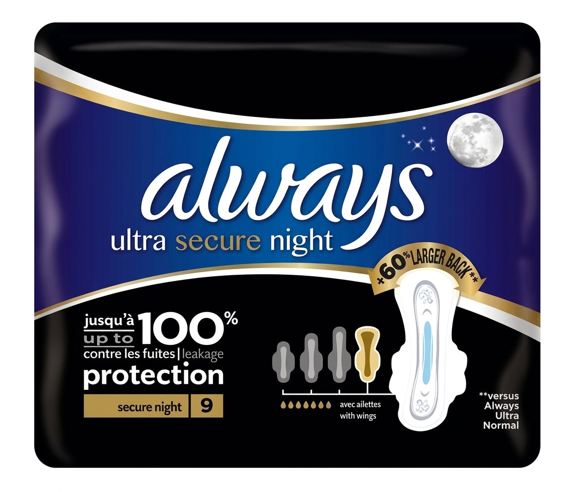 Always Ultra Secure Night Wings 9S - World Food Shop