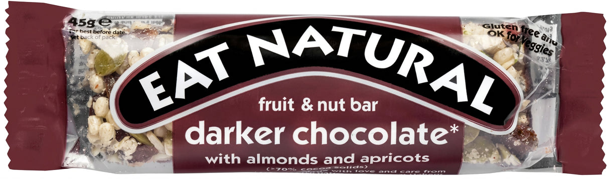Eat Natural - Gluten Free Dark Chocolate 70% Brazil Apricot 45G - World Food Shop