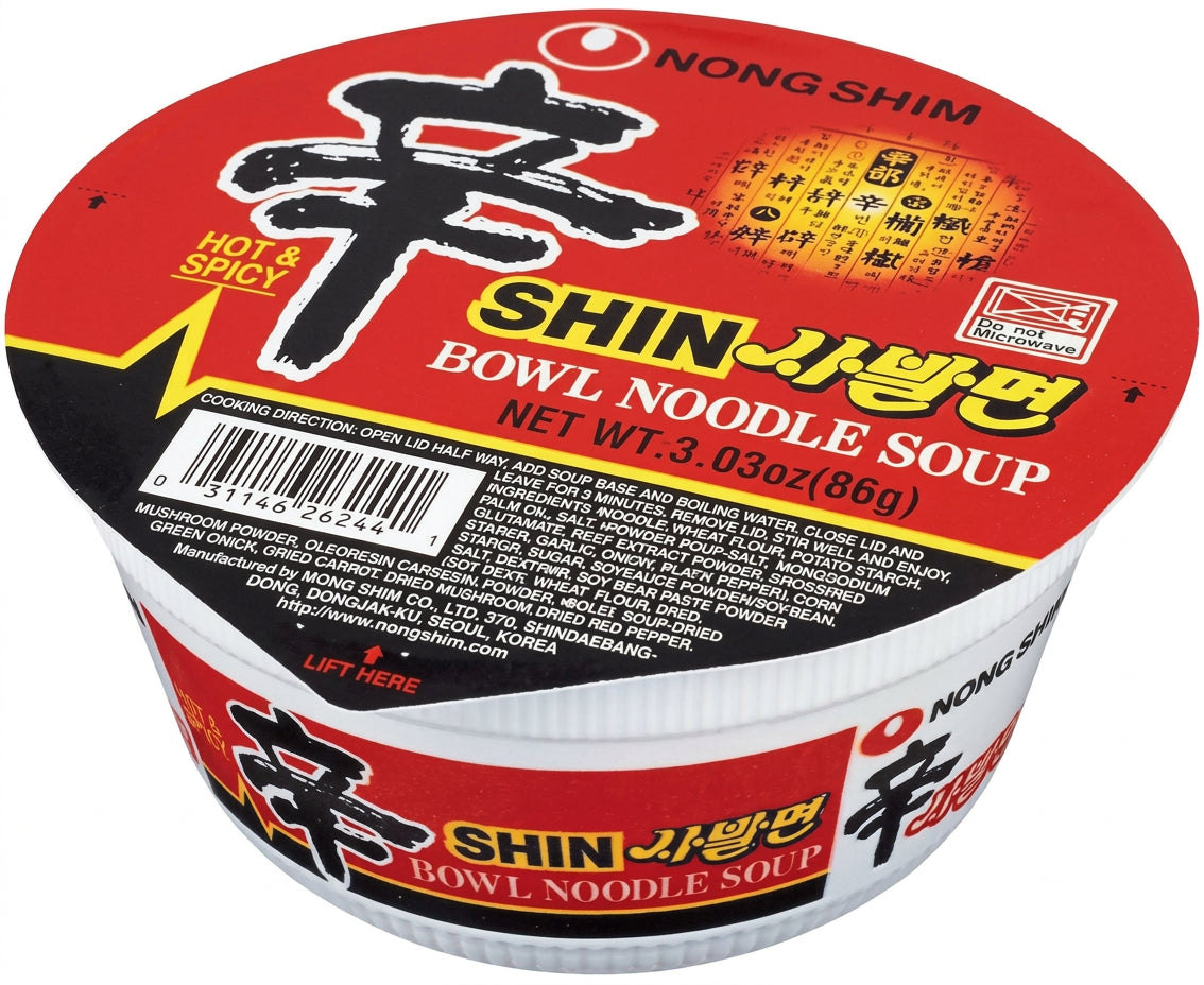 Nongshim Shin Bowl Noodle Soup 86G - World Food Shop