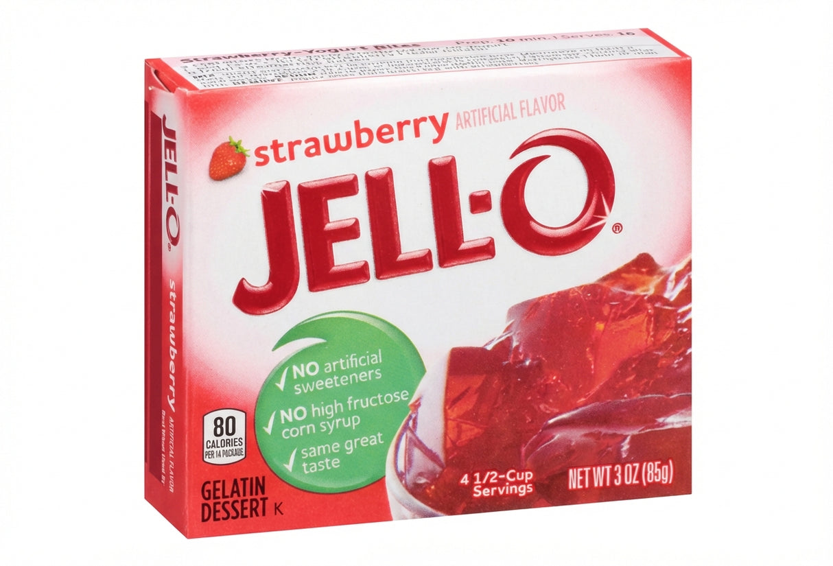 Jell-O Strawberry Gelatin 3Oz (85G)