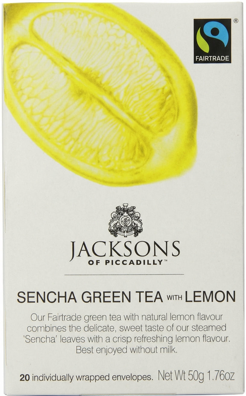 Jacksons Sencha Green & Lemon 20 Envelopes