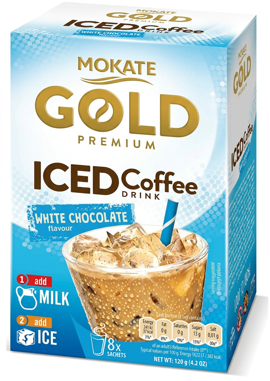 Mokate White Chocolate Iced Coffee 8 Pack 120g
