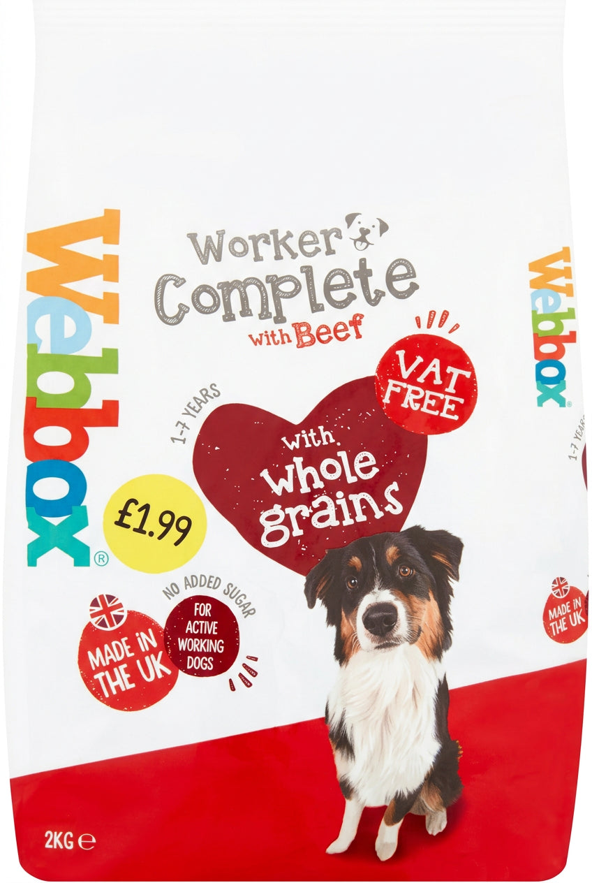 Webbox Beef Complete Working Dog Food 2KG