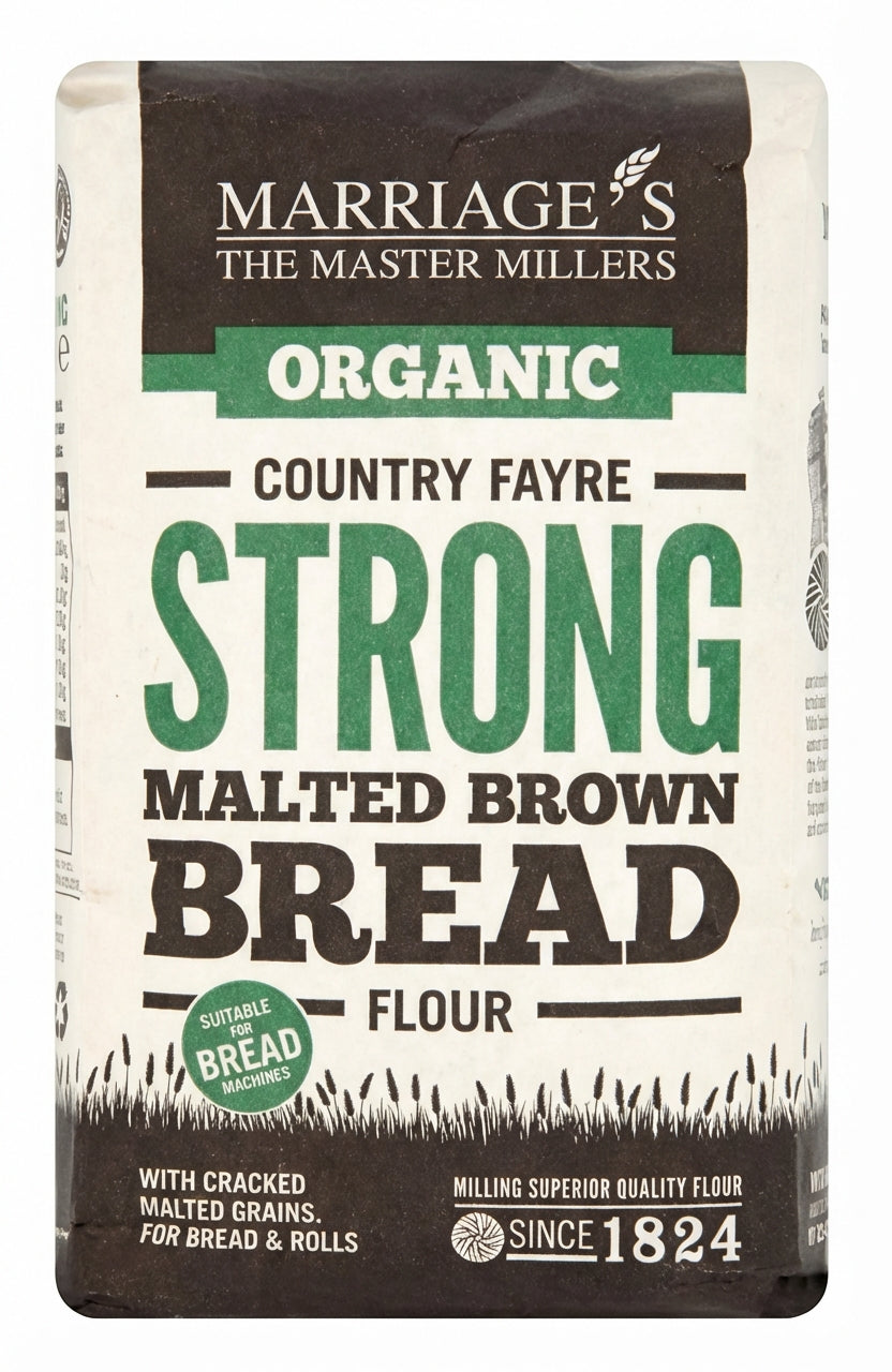 Marriages Millers Organic Country Fayre Malted Brown 1KG