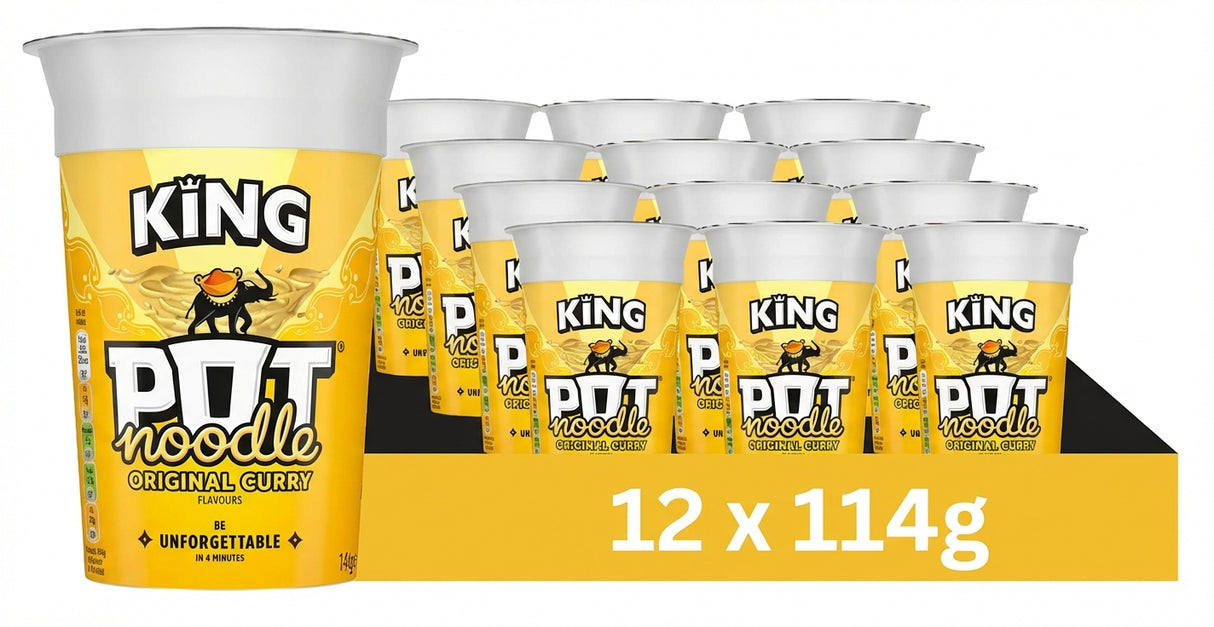 Pot Noodle King Original Curry 114G (Case 12)