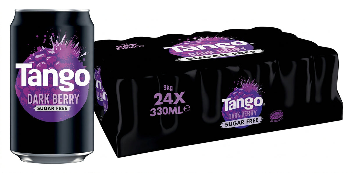 Tango Dark Berry Sugar Free Can 330ml (Case 24)