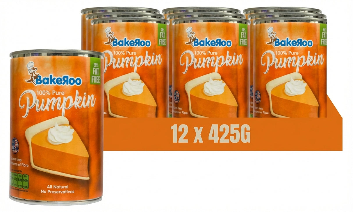 Bakeroo 100% Pure Pumpkin 425G (15Oz) (Case of 12)