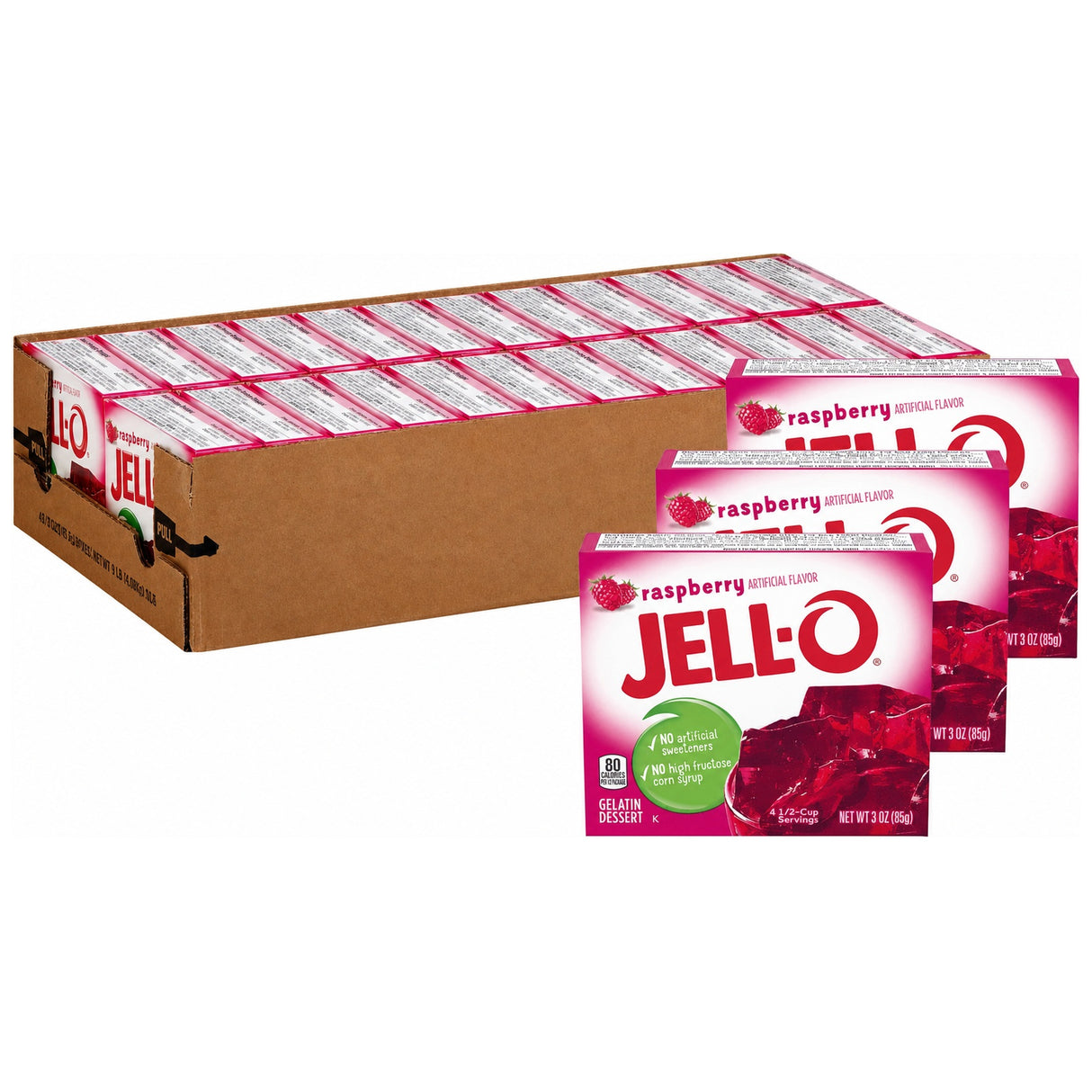 Jell-O Raspberry Gelatin 3oz (85G) (Case of 24)