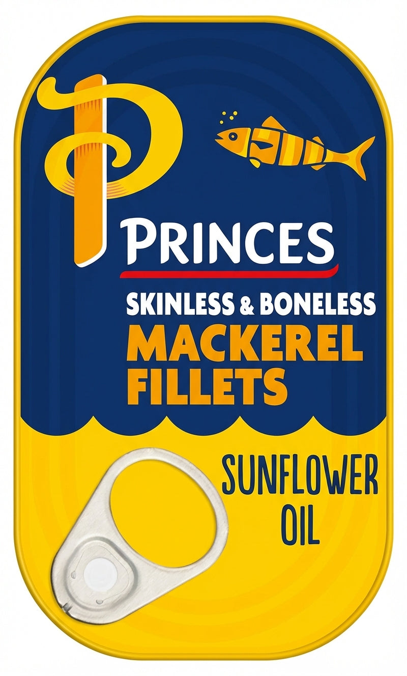 Princes Mackerel Fillets in Sunflower Oil Tin 125G (Case of 10)