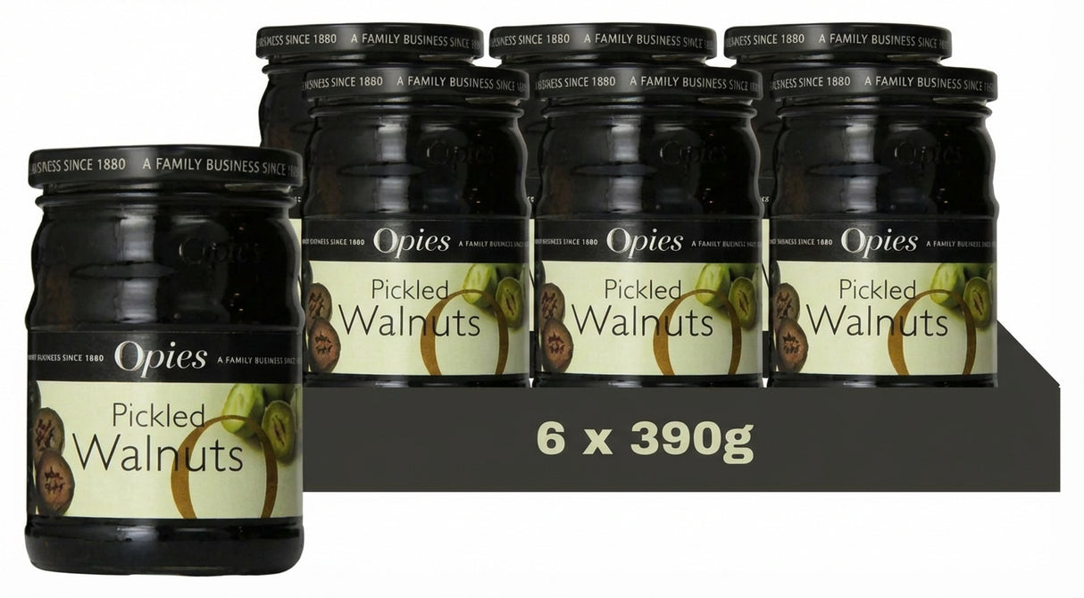 Opies Pickled Walnuts In Malt Vinegar 390G (Case of 6)