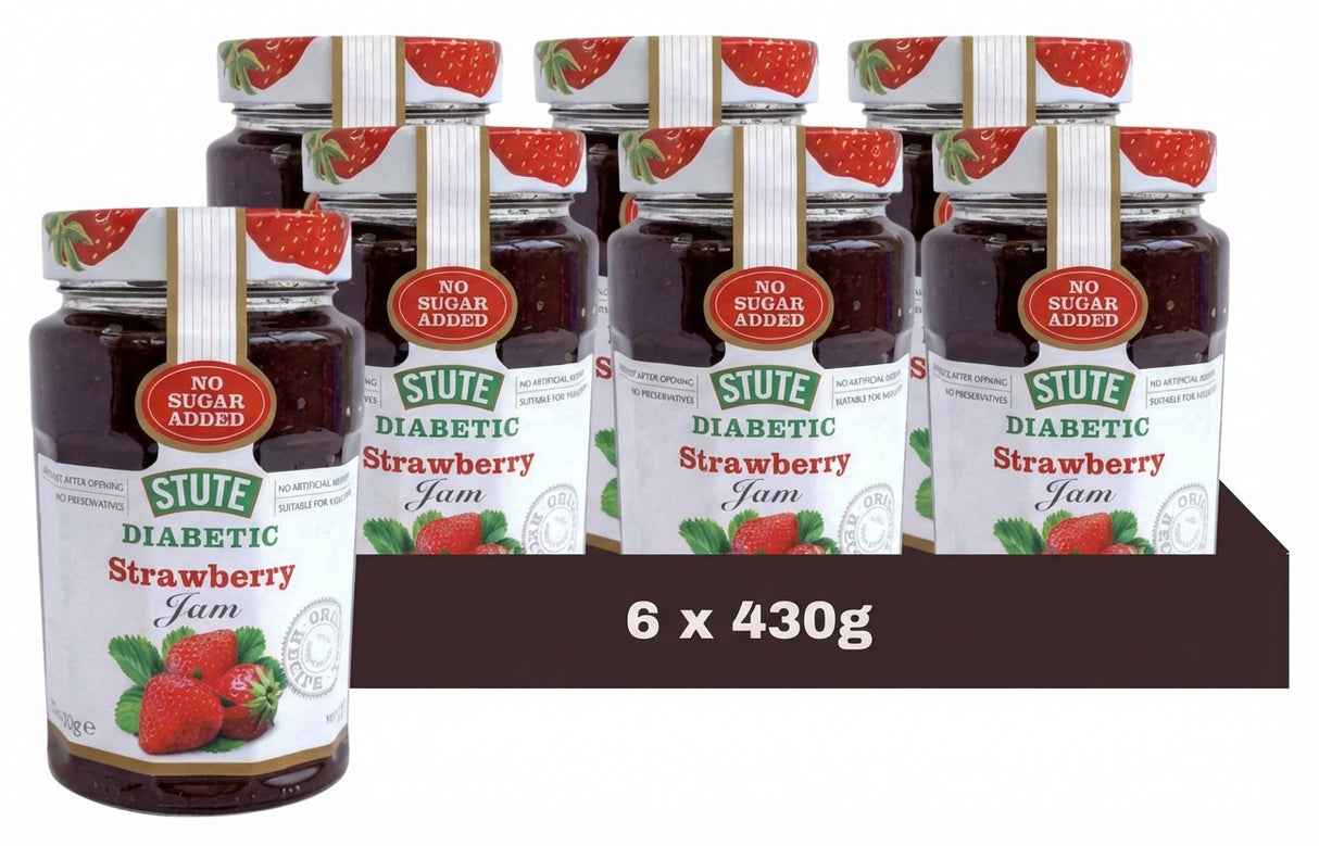 Stute Diabetic Raspberry Seedless Extra Jam 430g (Case of 6)