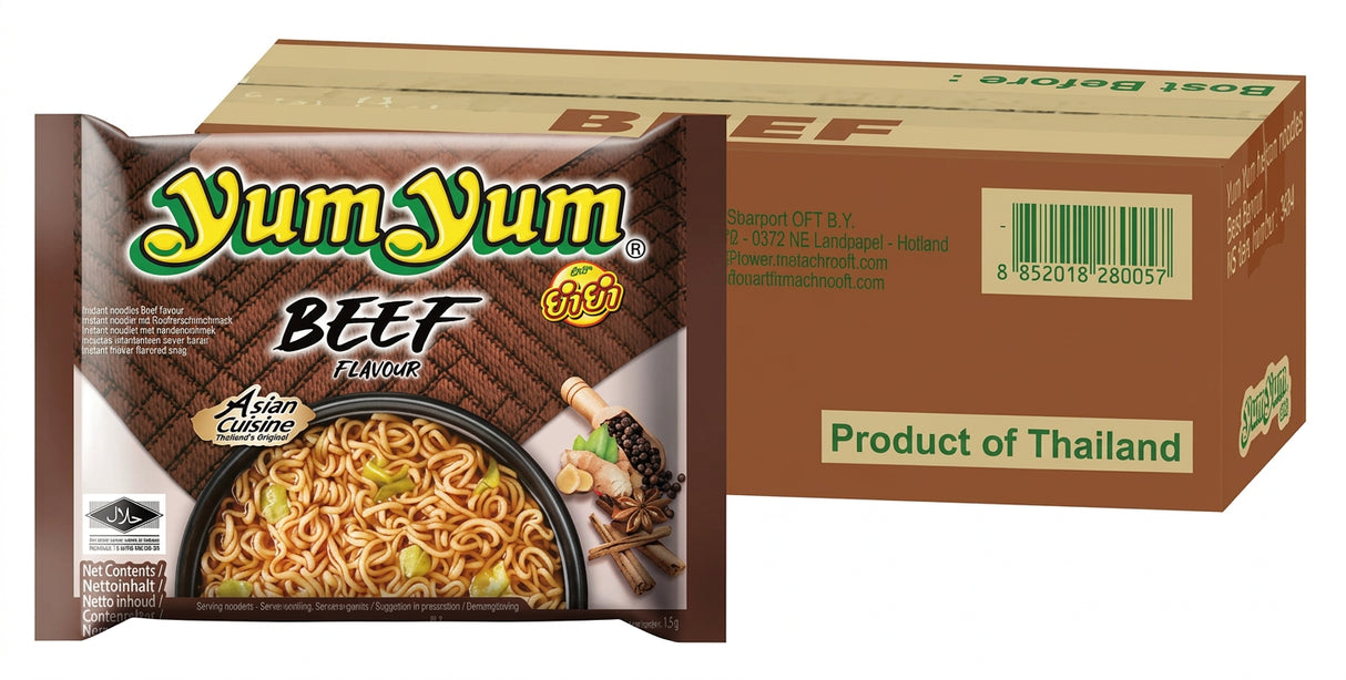 YumYum Beef Flavour Noodles 60G (Case of 10)