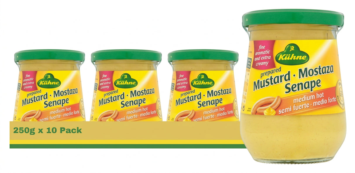 Kuhne Medium Hot Mustard 250ML (Case of 10)