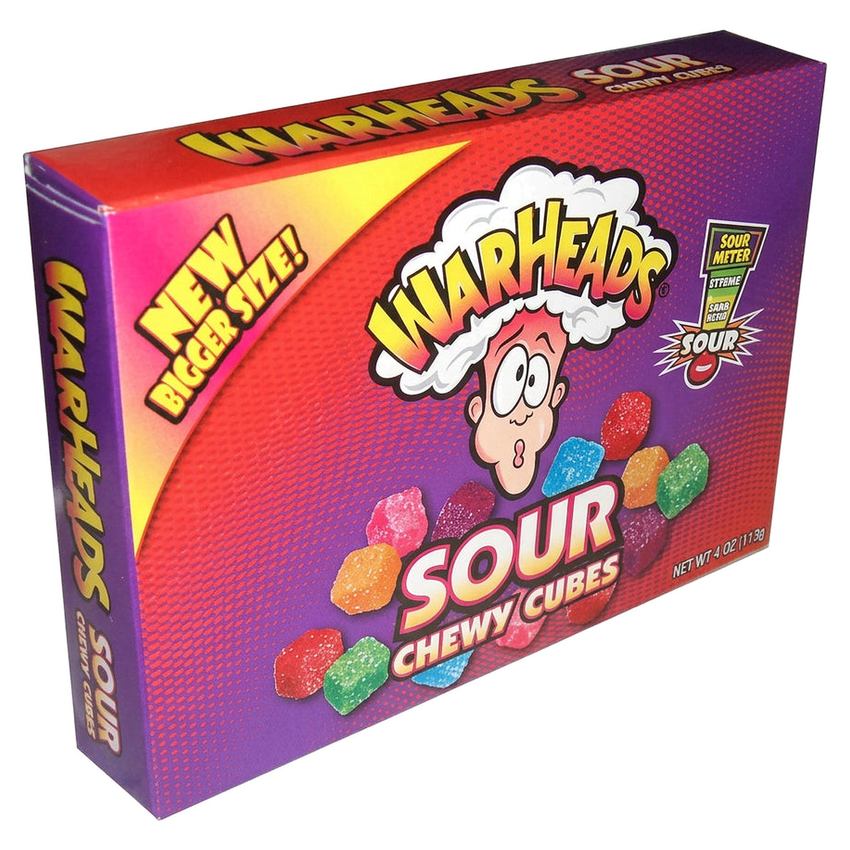 Warheads Sour Chewy Cubes Theatre Box 4oz