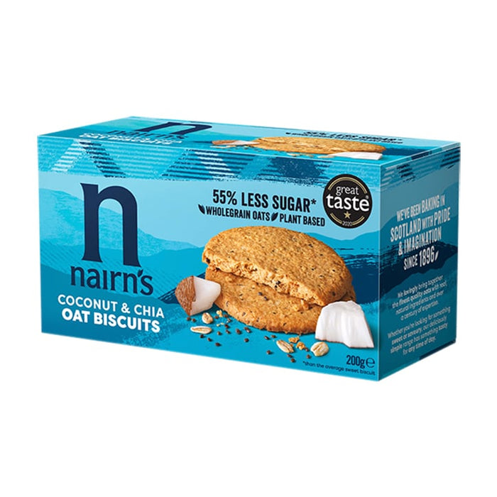 Nairns Coconut & Chia Oat Biscuits 200G
