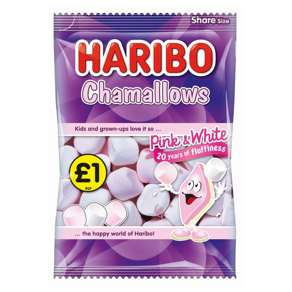 Haribo Chamallows Pink & White Marshmallows 140G
