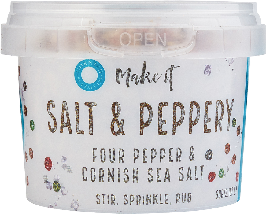 Cornish Sea Salt Salt & Peppery Four Pepper & Sea Salt 60G