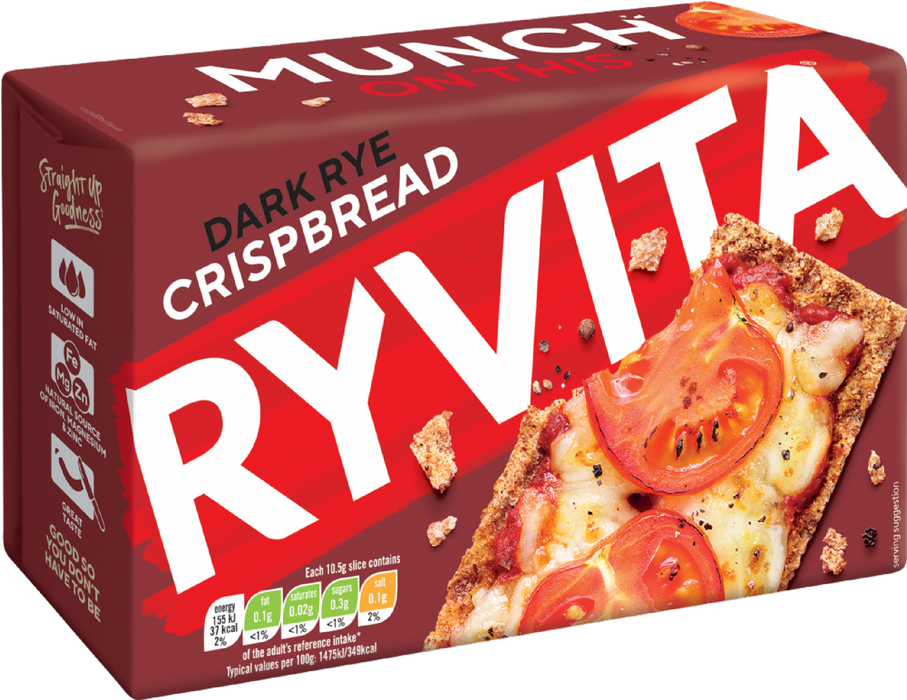 Ryvita Dark Rye Crispbread 250G
