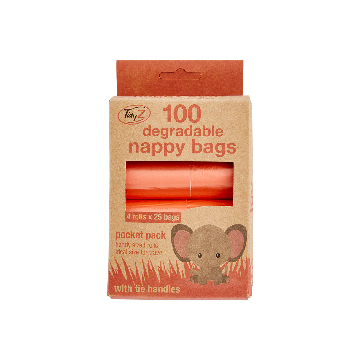 Tidyz Degradable Nappy Bags Pocket 4X25S