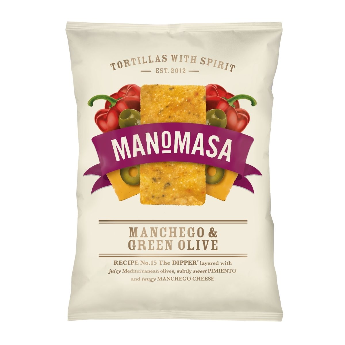 Manomasa Tortillas Manchego & Green Olive 160G