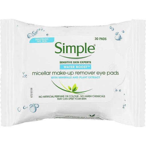 Simple Kind to Eyes Make Up Water Boost Remover Pads 30s