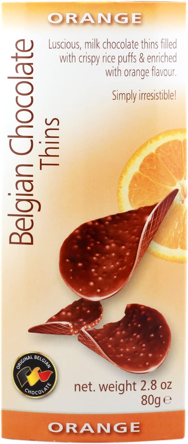 Belgian Chocolate Thins Orange 80G