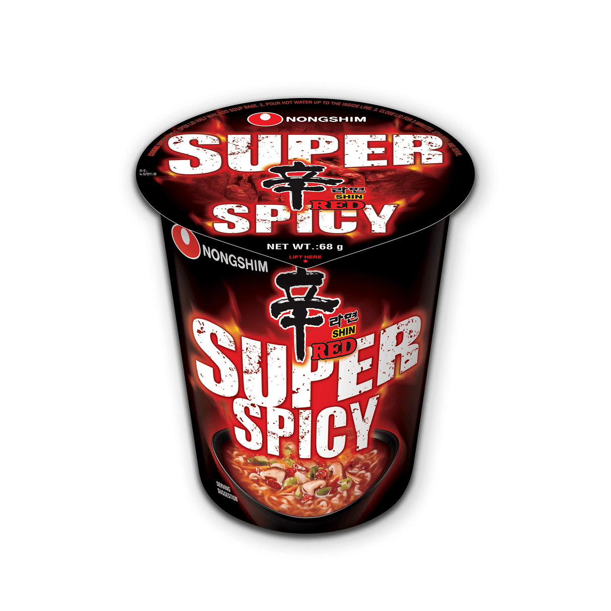 Nongshim Red Super Spicy Noodles (Cup) 68G - World Food Shop