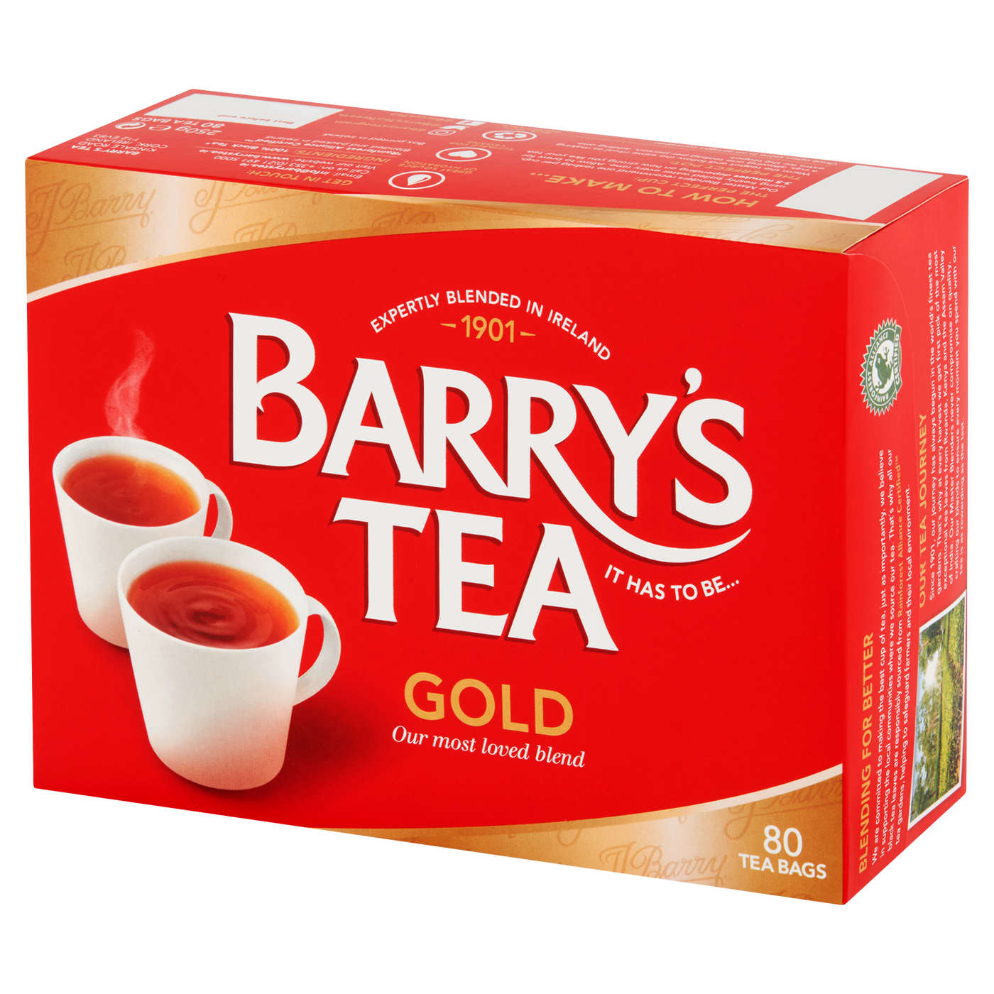 Barrys Gold Teabags 80S (250G) **Damaged - Packaging**