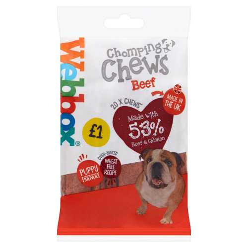 Webbox Chomping Chews Beef 20 Pack