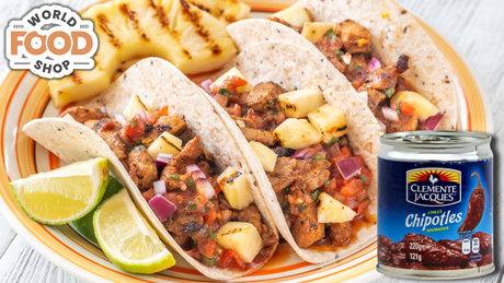Smoky Chipotle Chicken Tacos with Clemente Jacques Chipotle in Adobo