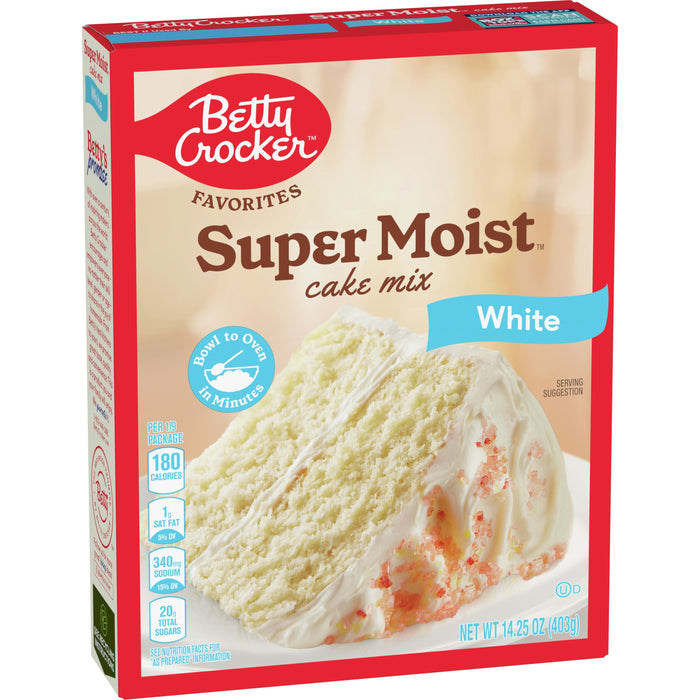 Betty Crocker Super Moist Cake Mix White 14.25 Oz (Case of 12)