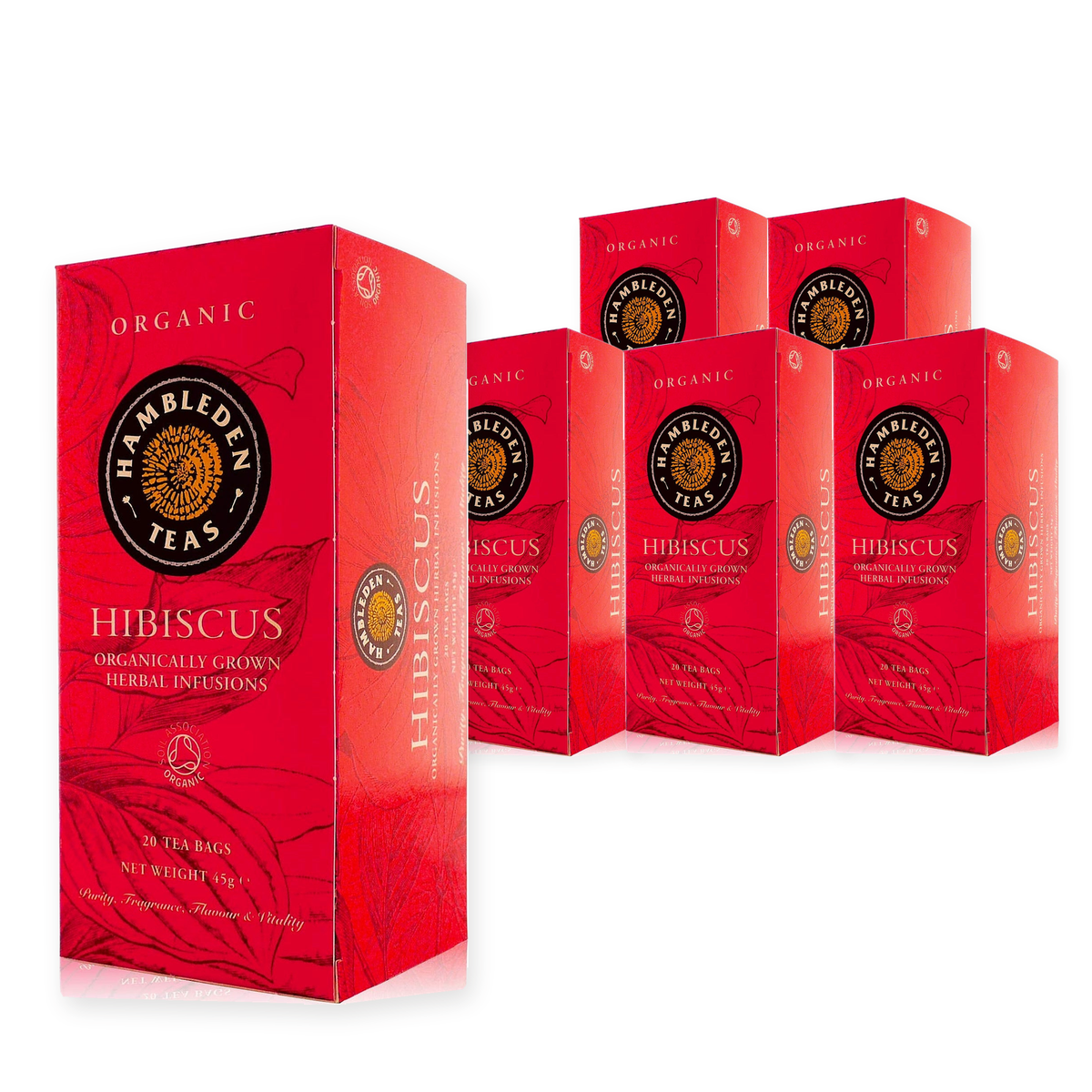 Hambleden Organic Hibiscus Tea Bags 20s (Case of 6) – case pack