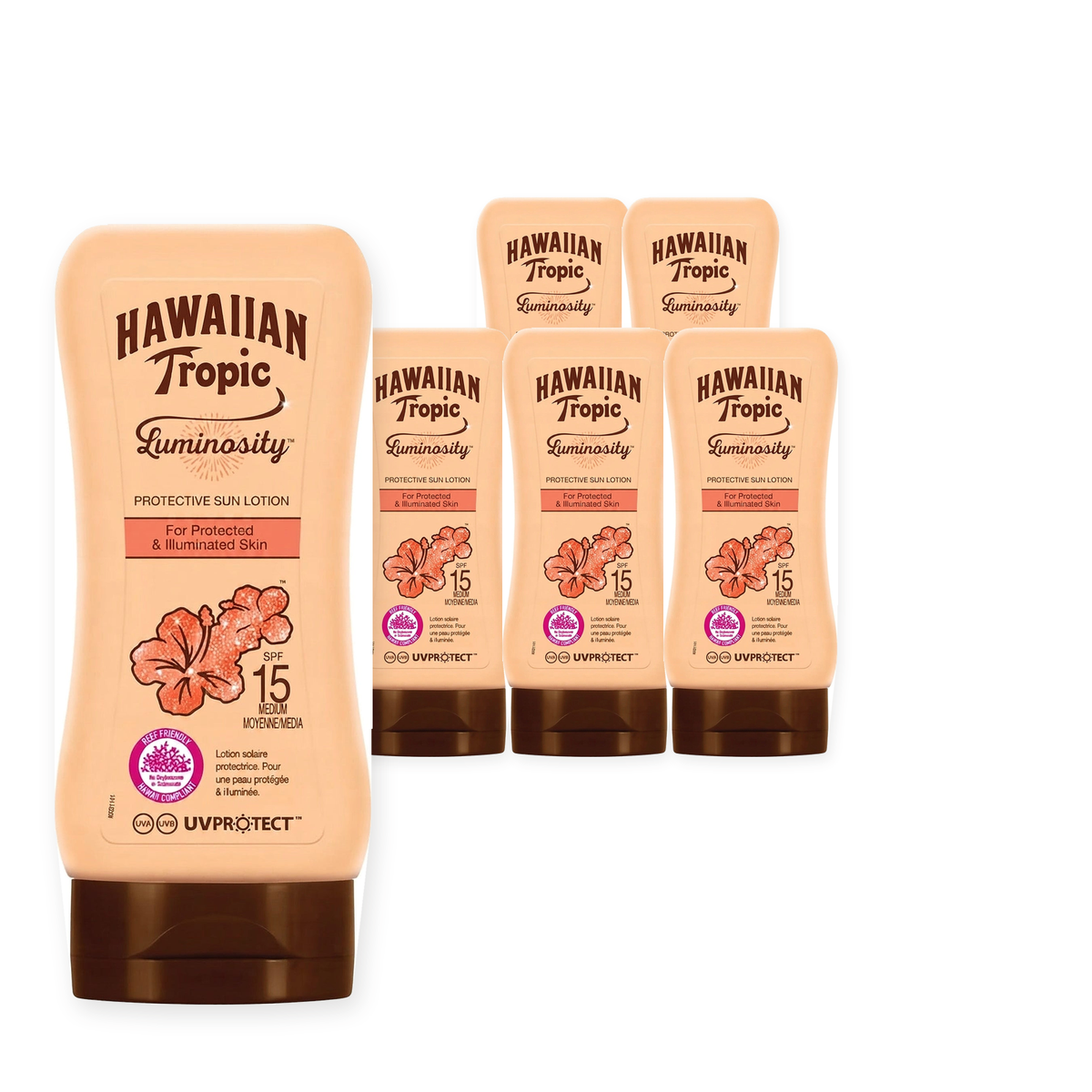 Hawaiian Tropic Luminosity Protective Sun Lotion SPF 15 (180ML) (Case of 6) – case pack